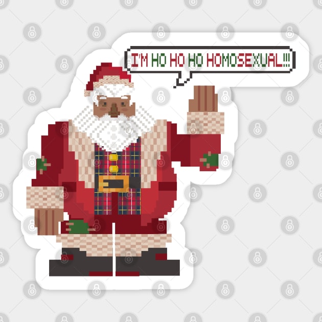 i'm ho ho ho homosexual (lgbtq christmas) Sticker by remerasnerds